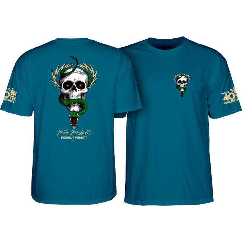 Powell Peralta McGill Skull & Snake 40th Anniversary Galapagos Blue T-Shirts
