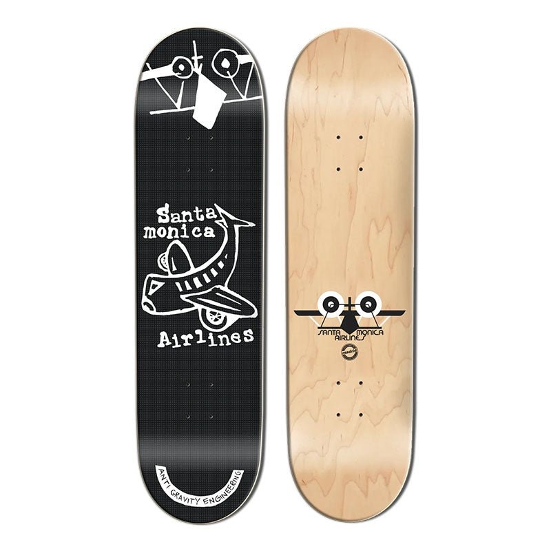 Santa Monica Airlines 8.5 x 32.5 PLANE STREET BLACK Skateboard Deck