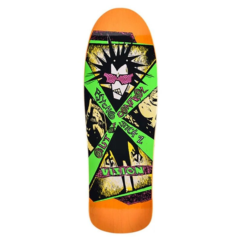 Vision 10x 31.75 Psycho Stick 2 (ORANGE STAIN) Skateboard Deck