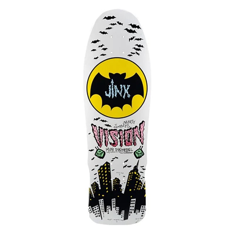 Vision 9.5 x 29.5 Jinx Mini (WHITE DIP) Skateboard Deck