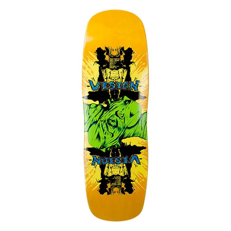 Vision 9.5 x 32.5 Double Vision YELLOW STAIN Skateboard Deck