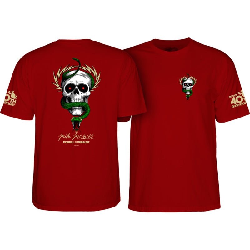 Powell Peralta McGill Skull & Snake 40th Anniversary Garnet T-shirt