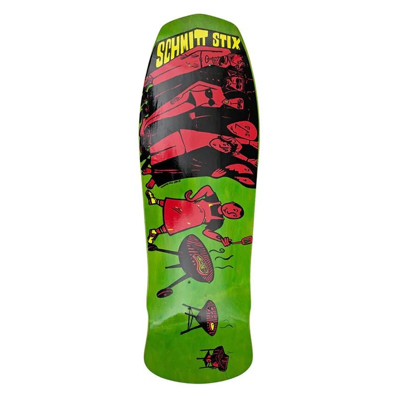 Schmitt Stix 10.125 x 31 Joe Lopes BBQ Modern Concave (LIME STAIN) Skateboard Deck