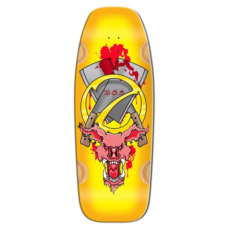 Bull Dog Skates 12 x 33 EVIL PIG YELLOW Skateboard Deck
