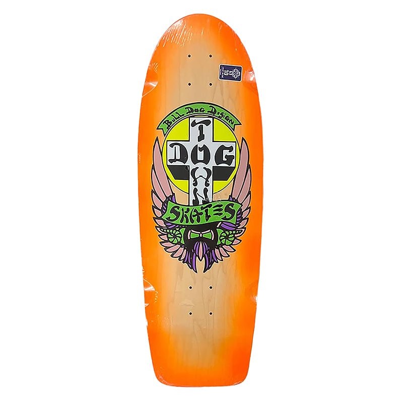 Dogtown Bull Dog OG 70s Classic Deck 10 x 29.622 Natural / Transparent Fluorescent Orange Fade