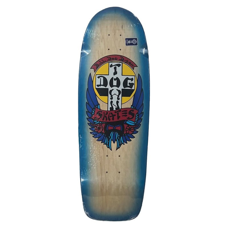 Dogtown Bull Dog OG 70s Rider Deck 10.077 x 30.360 Natural / Transparent Fluorescent Blue Flake