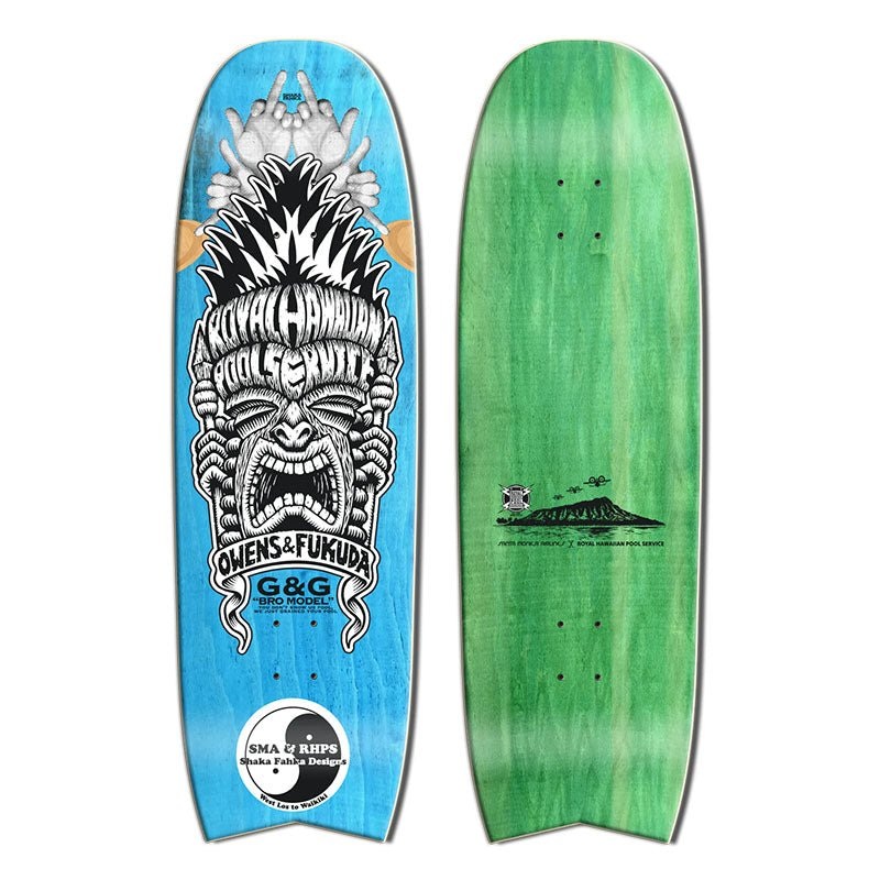Santa Monica Airlines 9.75 x 32.25 ROYAL HAWAIIAN POOL SERVICE Series 4 Skateboard Deck