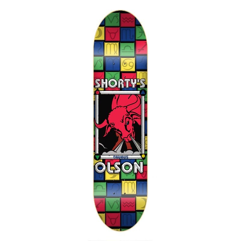 Shorty’s 8.25 LIMITED EDITION Olson Taurus Red Skateboard Deck.