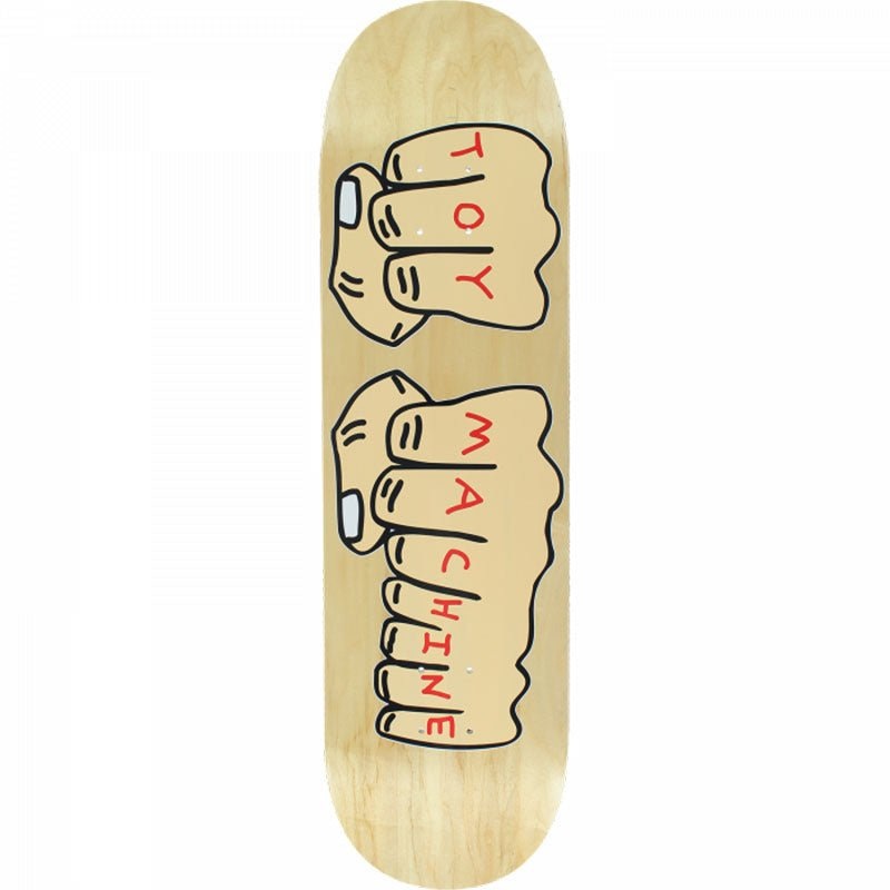 Toy Machine 8.5 x 32.38 Fists NATURAL Skateboard Deck