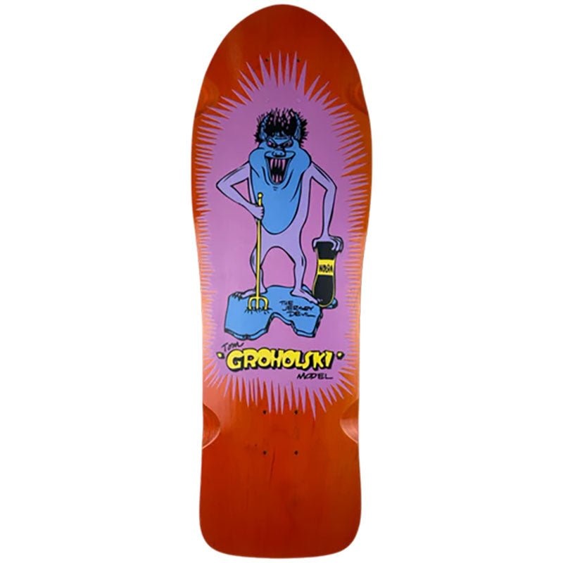Vision 9.5 x 29.5 ORANGE STAIN Groholski Jersey Devil Skateboard Deck