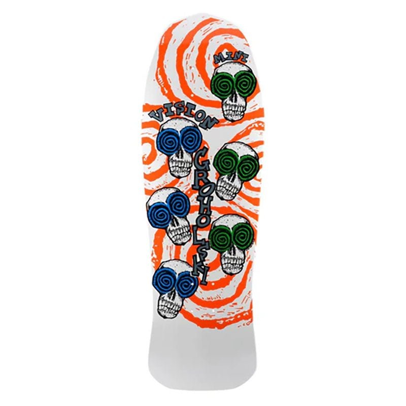 Vision 9.75 x 30 WHITE Groholski Skeleton Mini Skateboard Deck