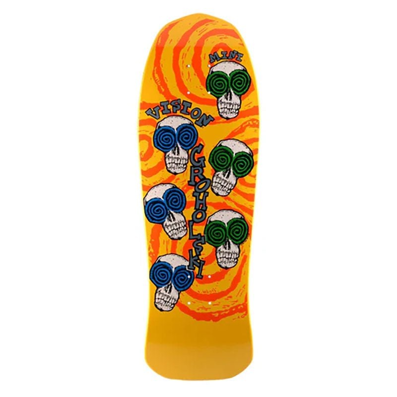 Vision 9.75 x 30 YELLOW Groholski Skeleton Mini Skateboard Deck