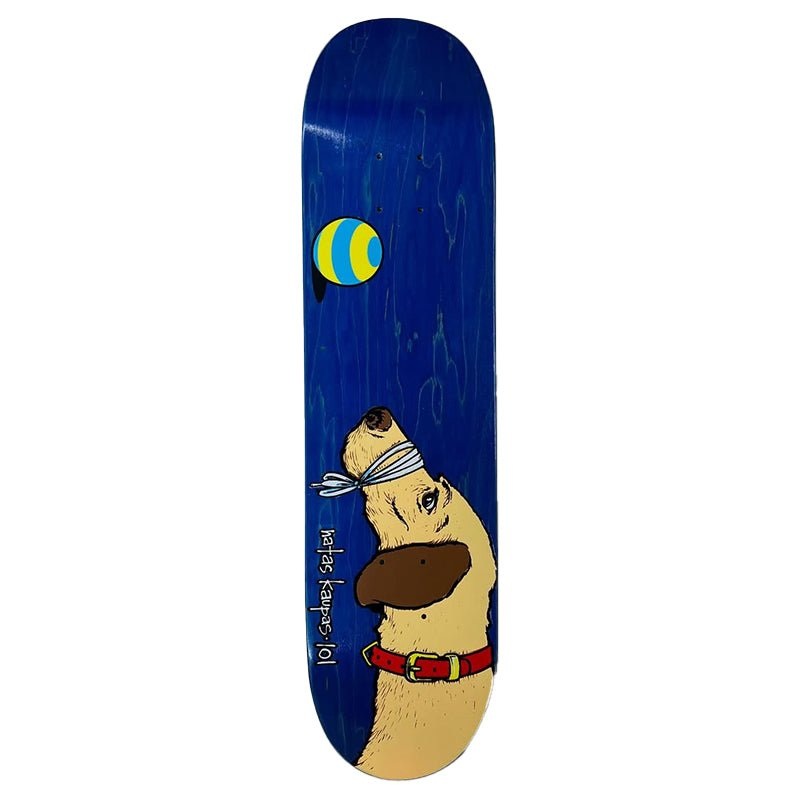 101 Skateboards 7.88 x 31.9 Natas Kaupas Dog BLUE/VENEE Stains Skateboard Deck