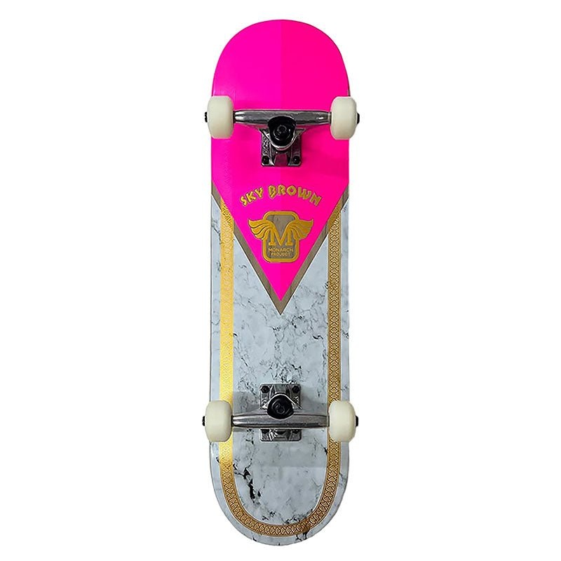 Monarch Project 7.5 Mini Sky Brown Atelier Pink R7 Complete Skateboard