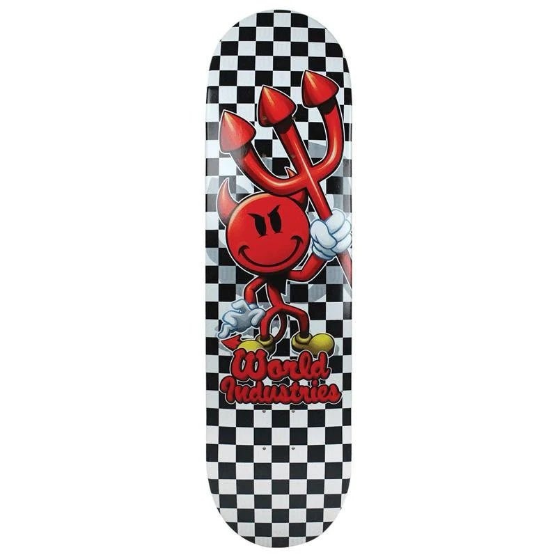 World Industries 8.5 Checker Devilman Skateboard Deck