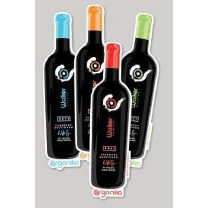 Organika Walker Wine Bottle Sticker