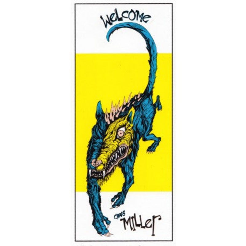 Welcome Miller Beast Sticker White/Yellow 5.5
