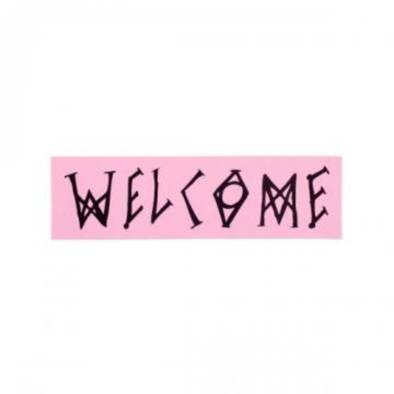 Welcome Scrawl Sticker Pink/Black 7