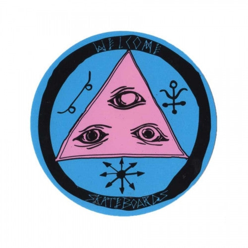 Welcome Talisman Tri-color Sticker Blue/Pink/Black 3