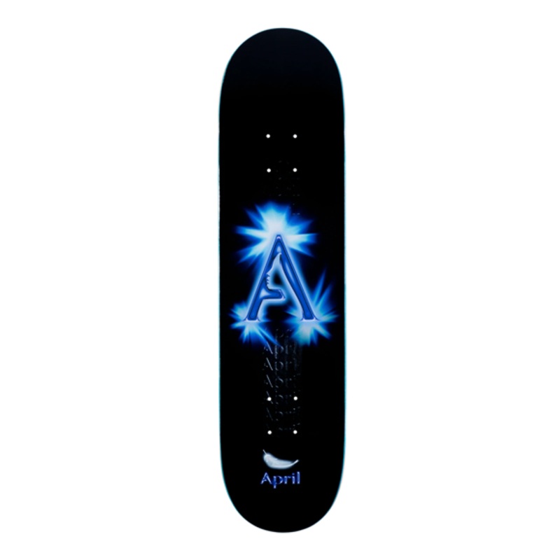 April A Logo Black/Blue Deck 8.25