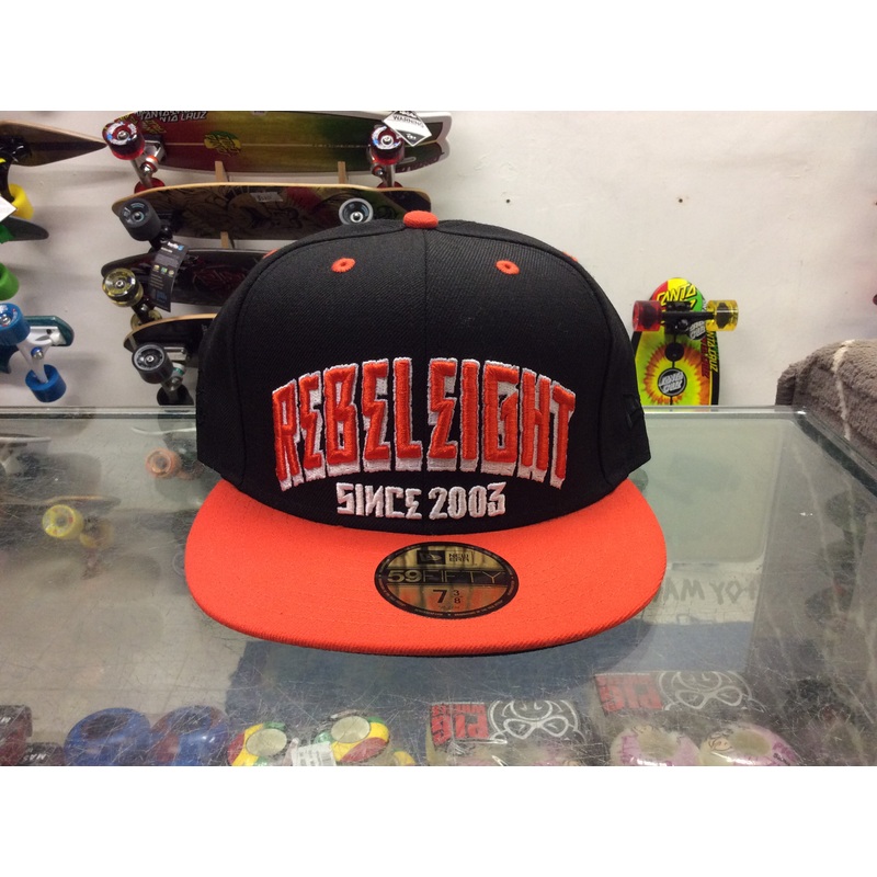 Orange rebel eight hat