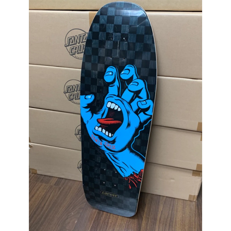 Santa Cruz Screaming Hand Check Skateboard Deck 9.8