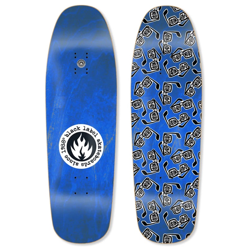 Black Label CURB NERD Blue Stain Deck 9.63