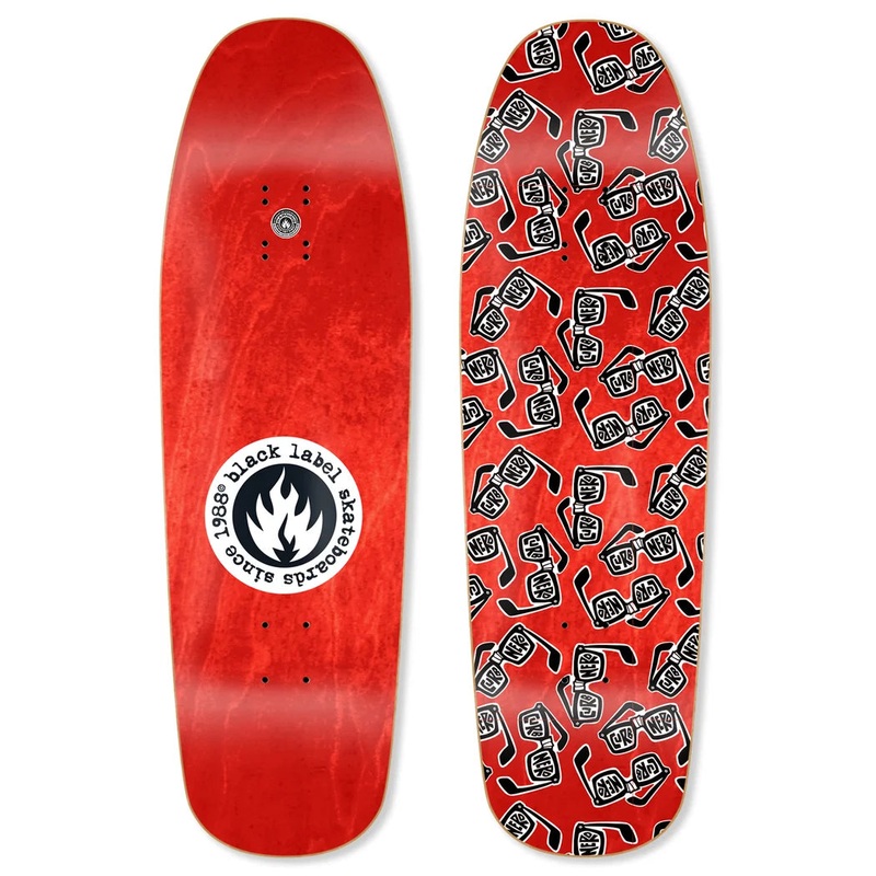 Black Label CURB NERD Red Stain Deck 9.63