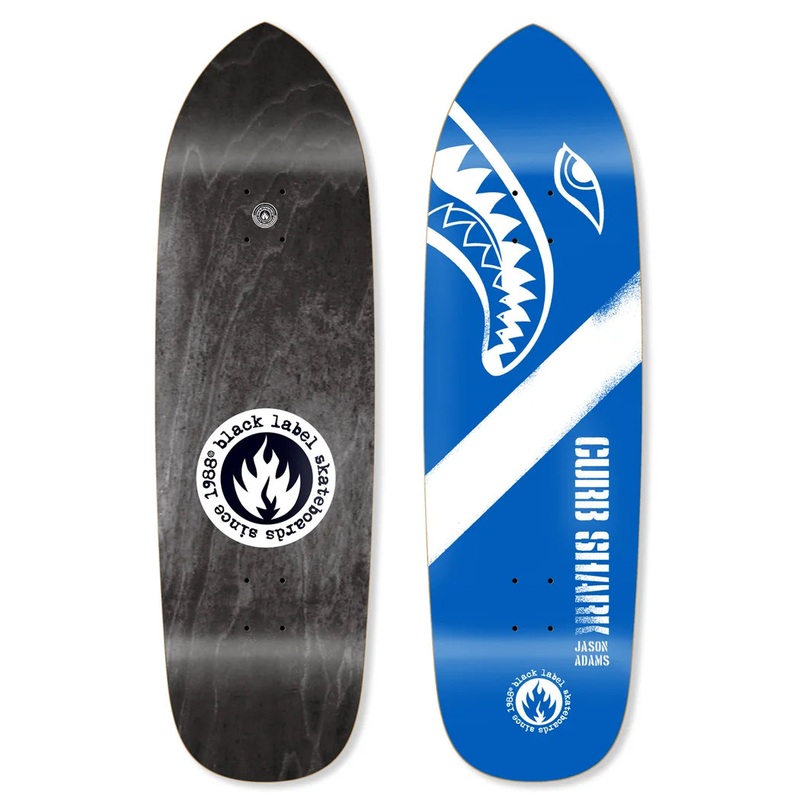 Black Label Jason Adams CURB SHARK Blue Punk Point Deck 9.5